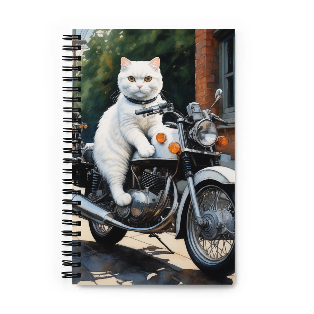 PugMug Custom White Scottish Fold Cat Spiral Notebook