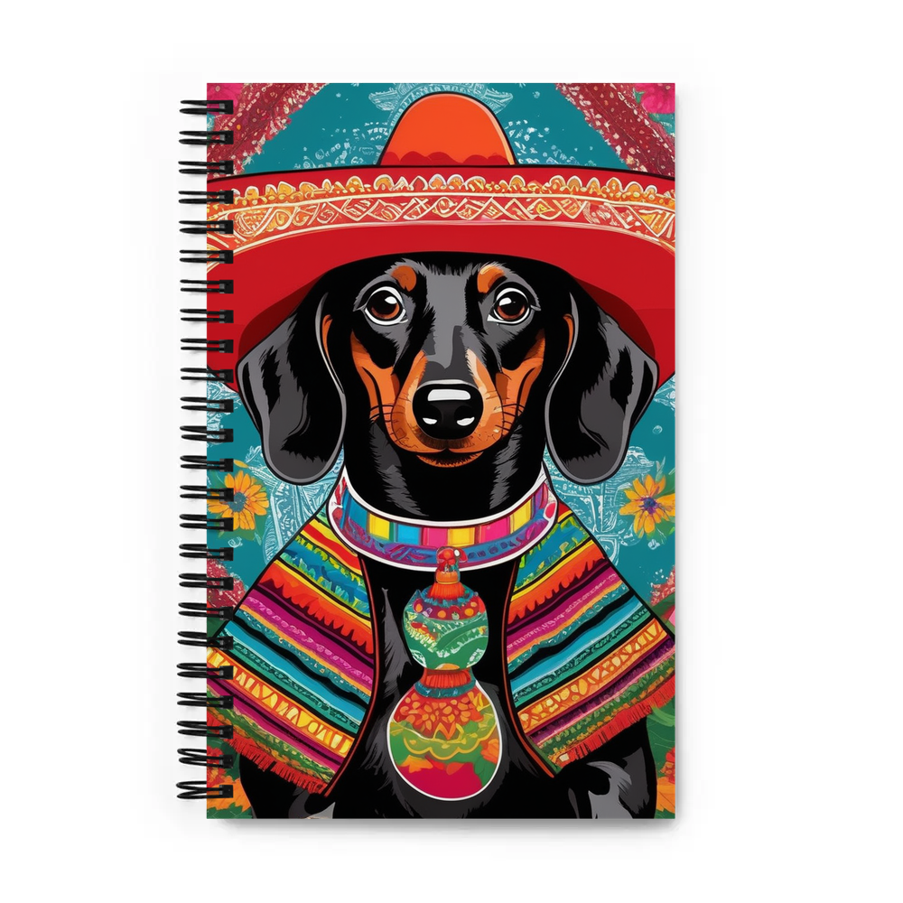 PugMug Custom Black Dachshund Spiral Notebook