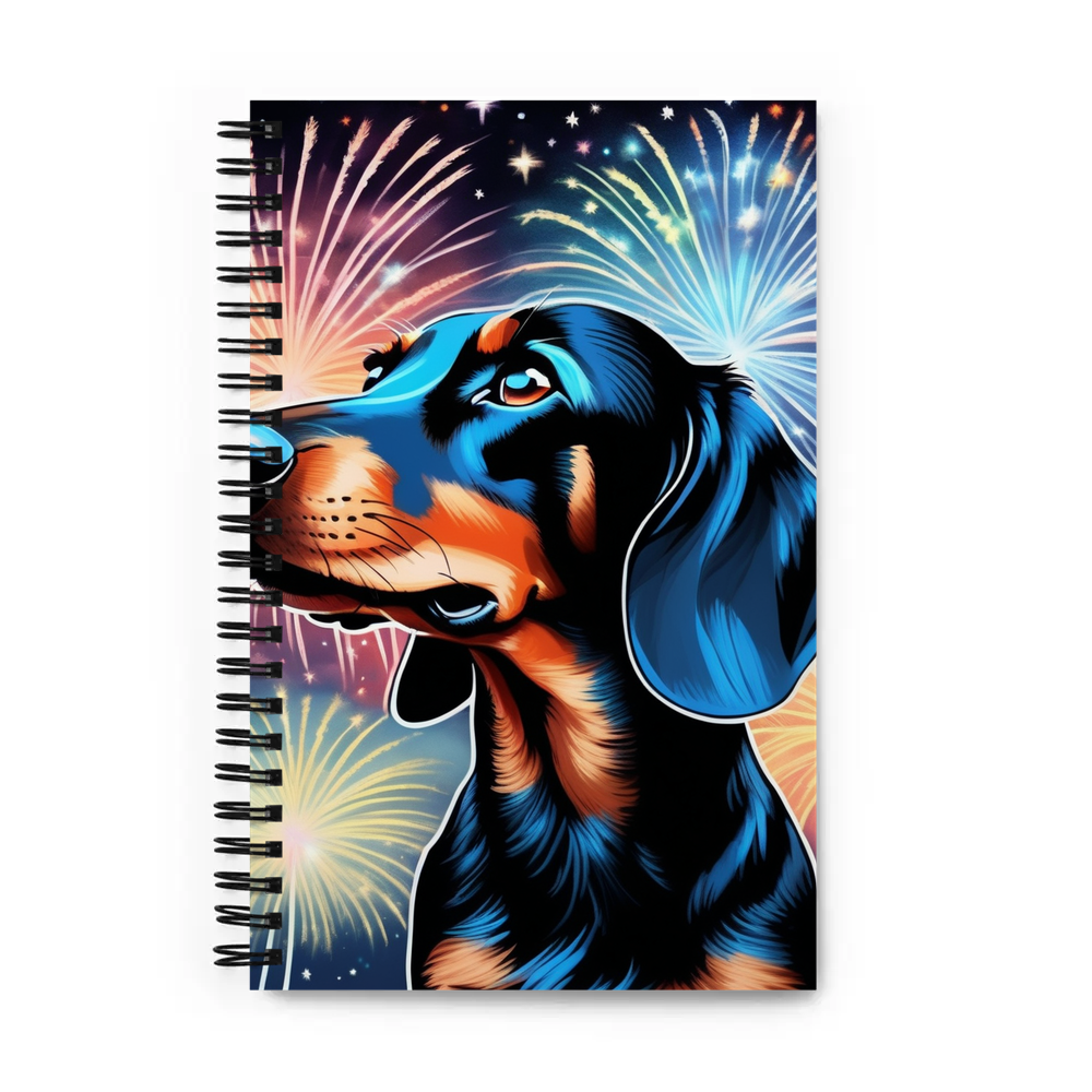 PugMug Custom Black Dachshund Spiral Notebook