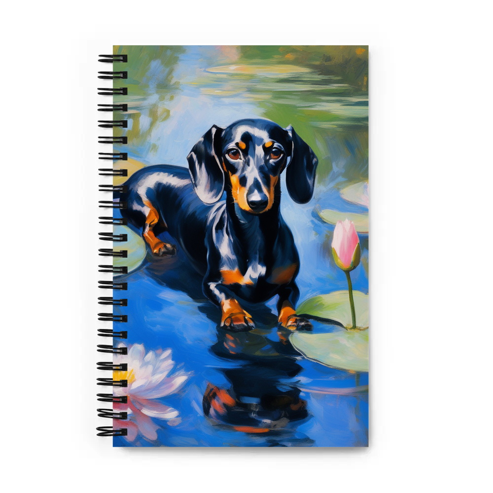 PugMug Custom Black Dachshund Spiral Notebook