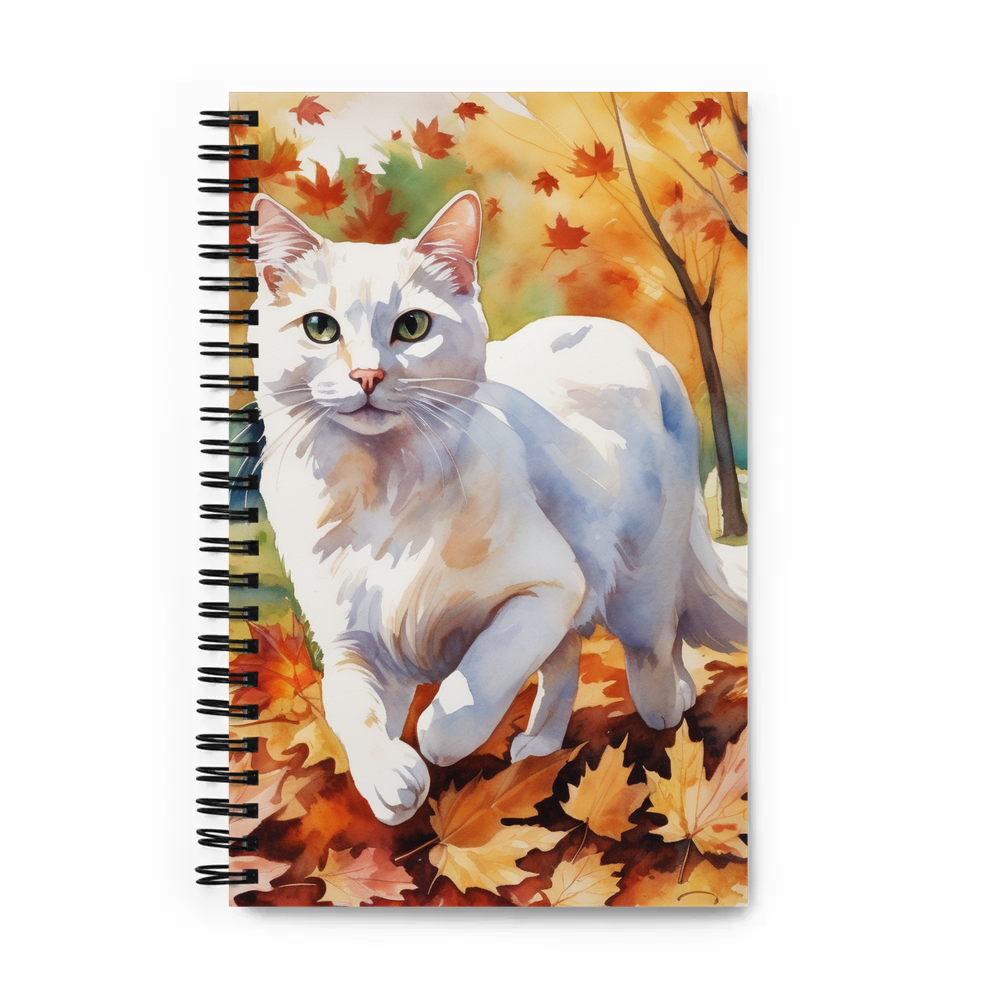 PugMug Custom White Companion Cat Spiral Notebook