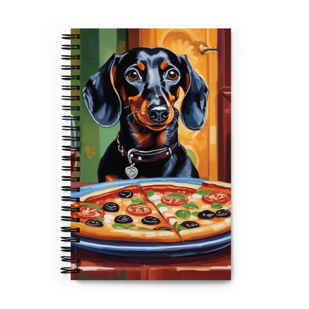PugMug Custom Black Dachshund Spiral Notebook