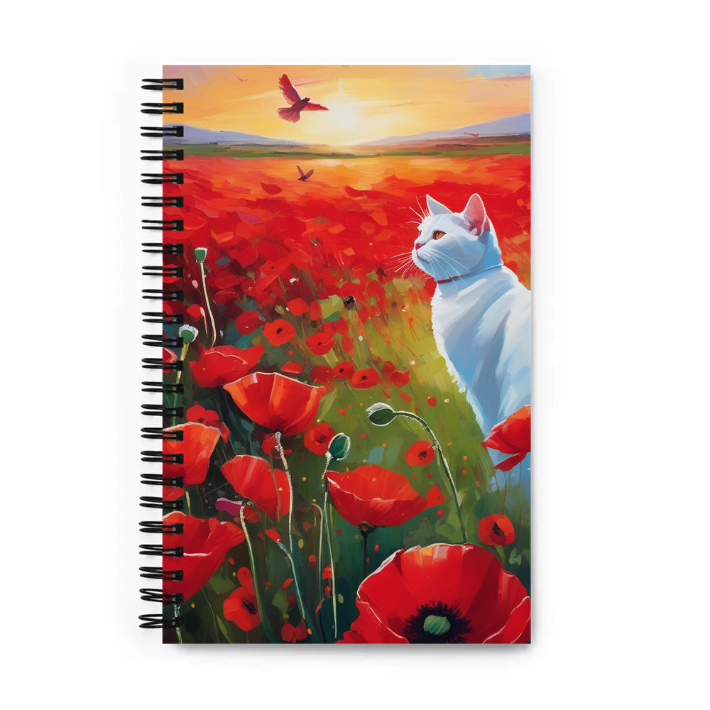 PugMug Custom White Companion Cat Spiral Notebook