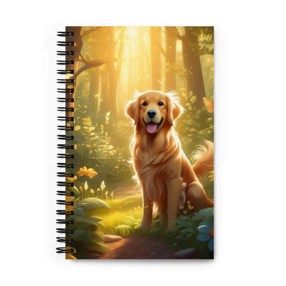 PugMug Custom Golden Retriever Spiral Notebook