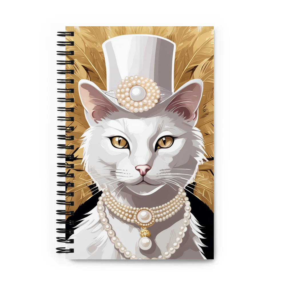 PugMug Custom White Companion Cat Spiral Notebook