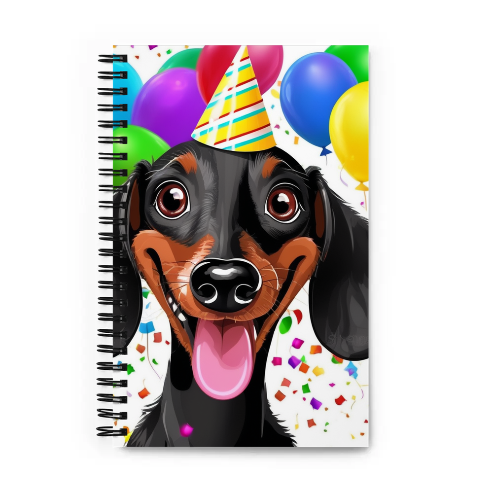 PugMug Custom Black Dachshund Spiral Notebook