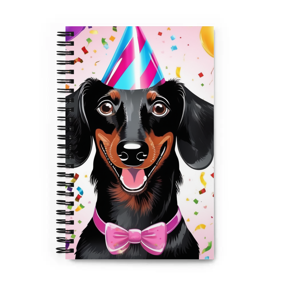 PugMug Custom Black Dachshund Spiral Notebook