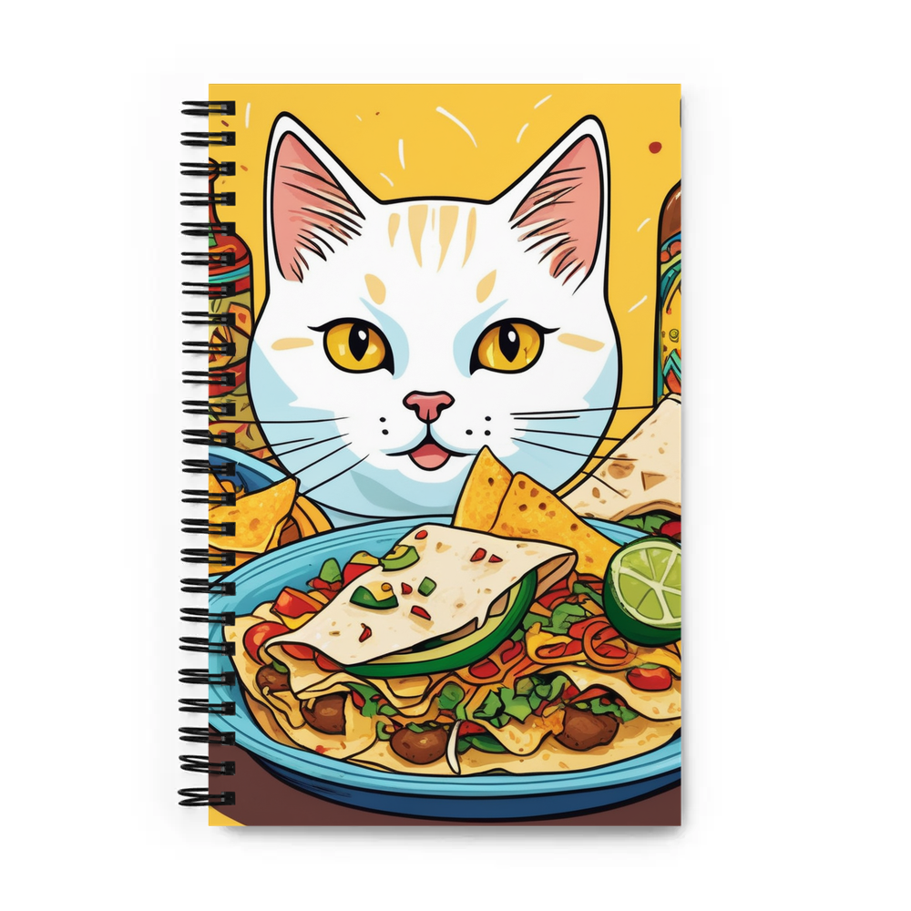PugMug Custom White Companion Cat Spiral Notebook