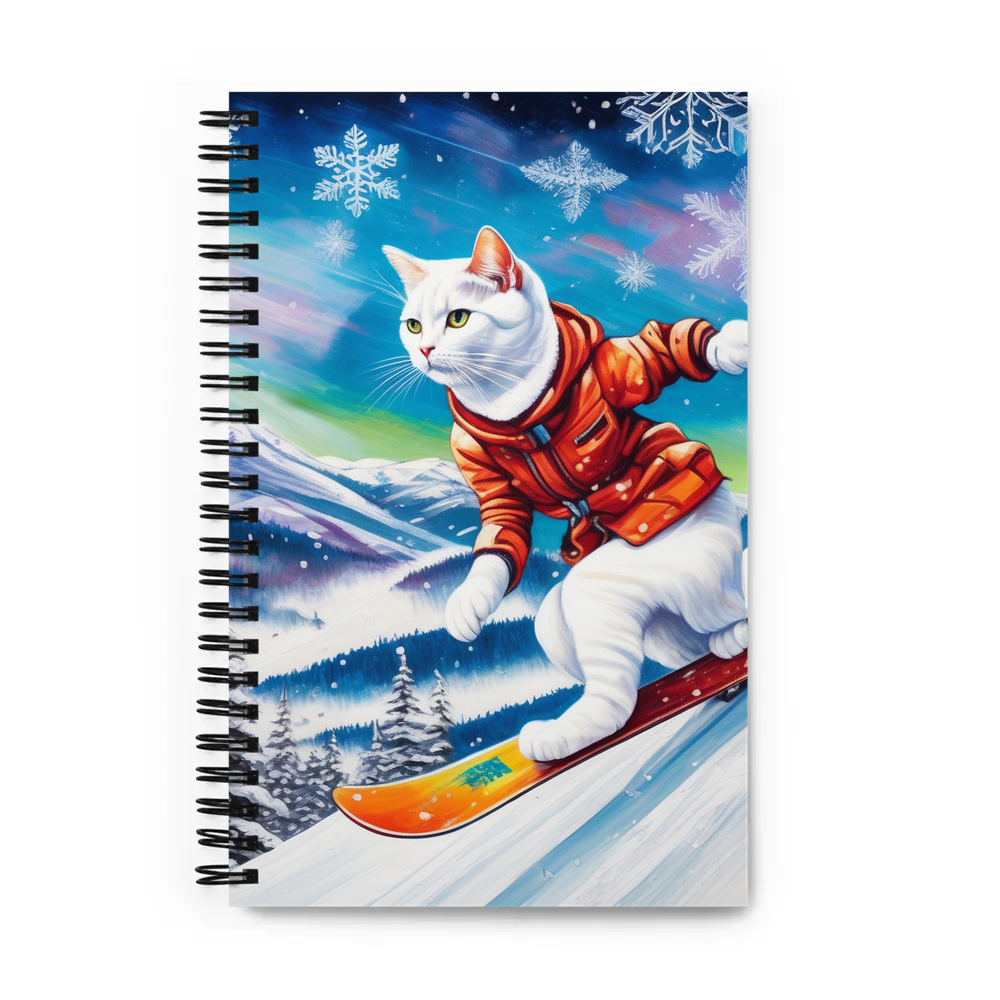 PugMug Custom White Companion Cat Spiral Notebook