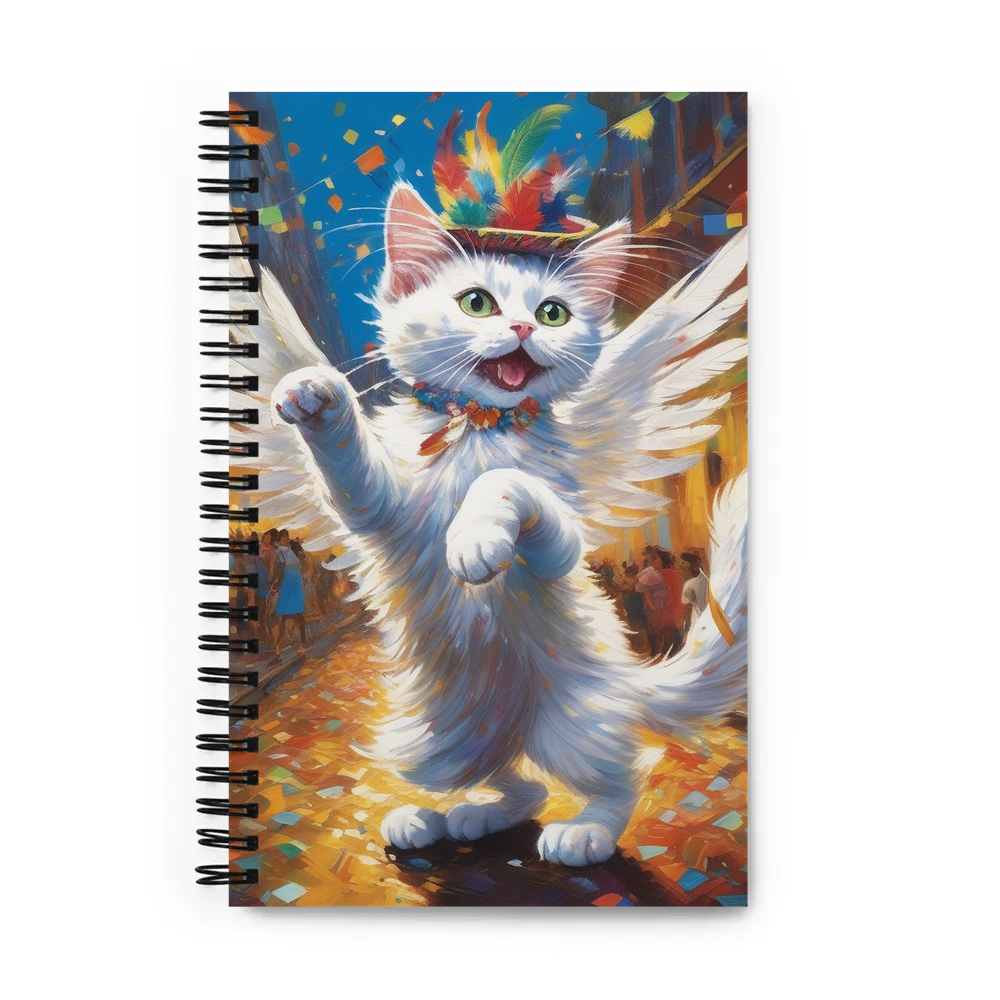 PugMug Custom White Companion Cat Spiral Notebook