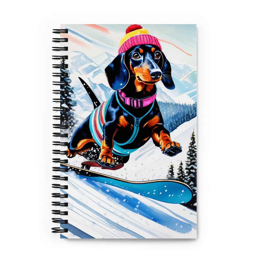 PugMug Custom Black Dachshund Spiral Notebook