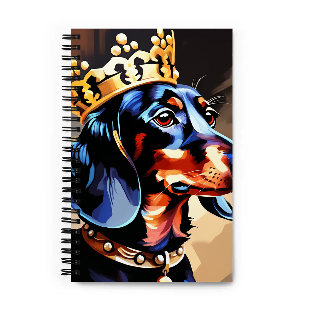 PugMug Custom Black Dachshund Spiral Notebook