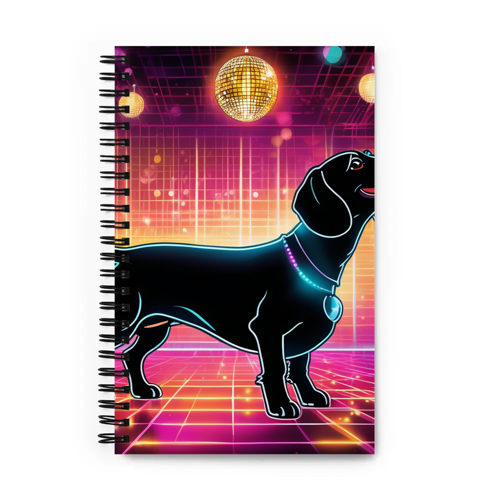 PugMug Custom Black Dachshund Spiral Notebook