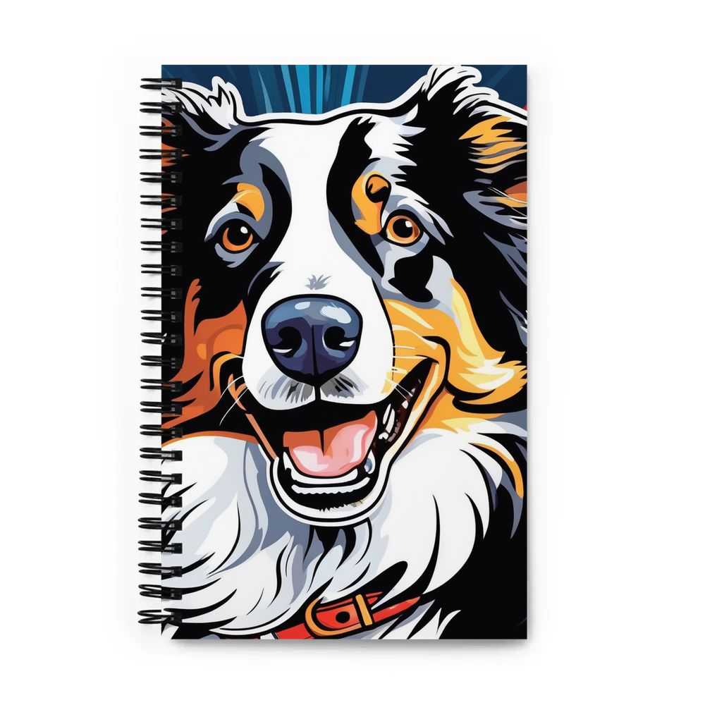 PugMug Custom Border Collie Spiral Notebook