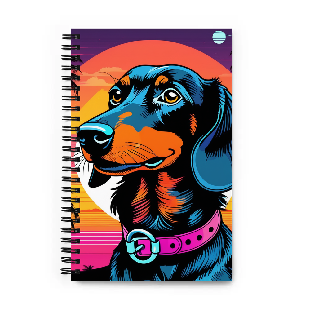 PugMug Custom Black Dachshund Spiral Notebook