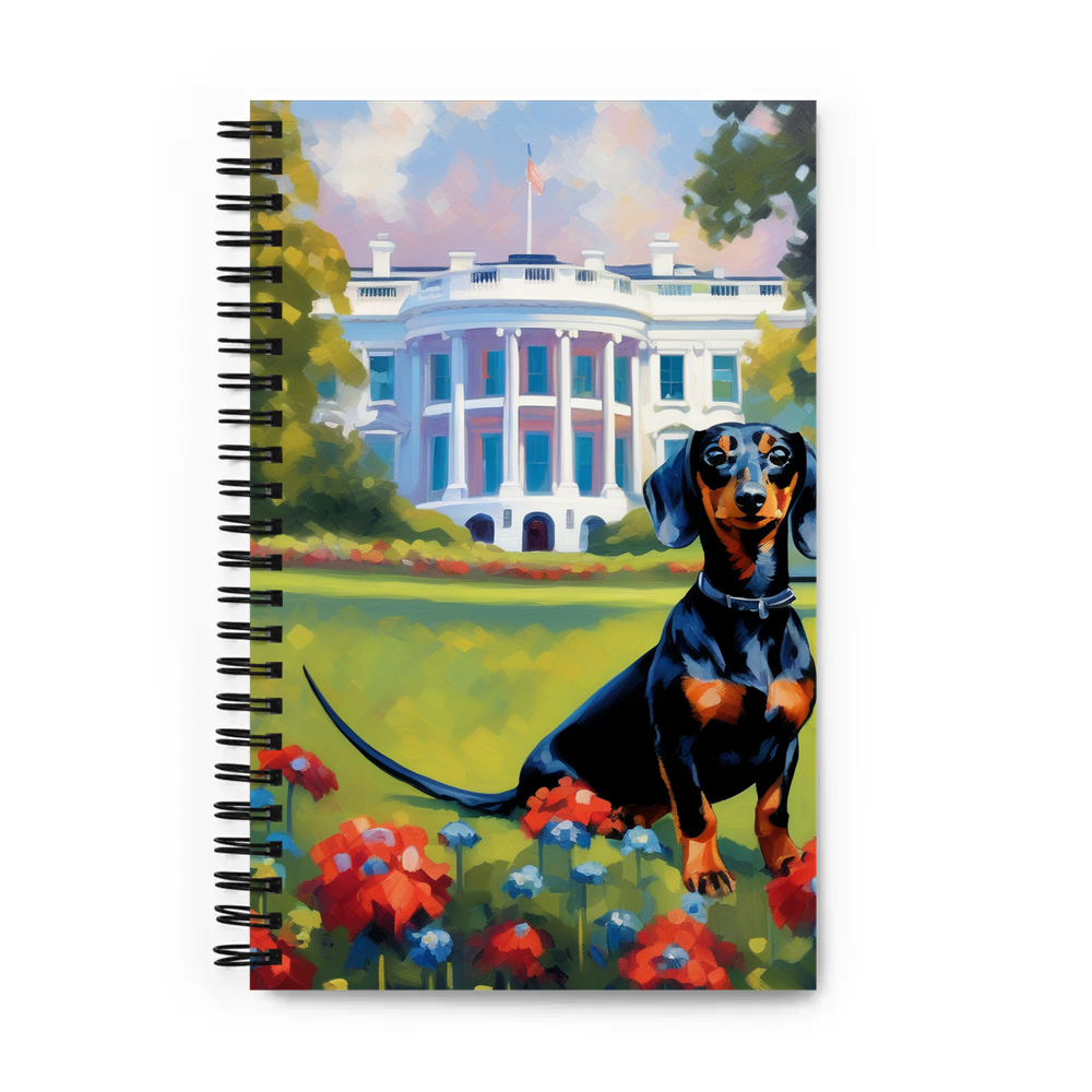 PugMug Custom Black Dachshund Spiral Notebook