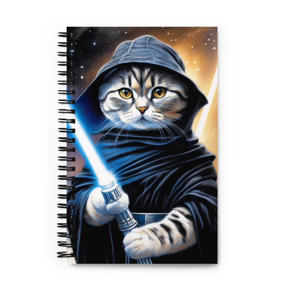 PugMug Custom Black Scottish Fold Cat Spiral Notebook