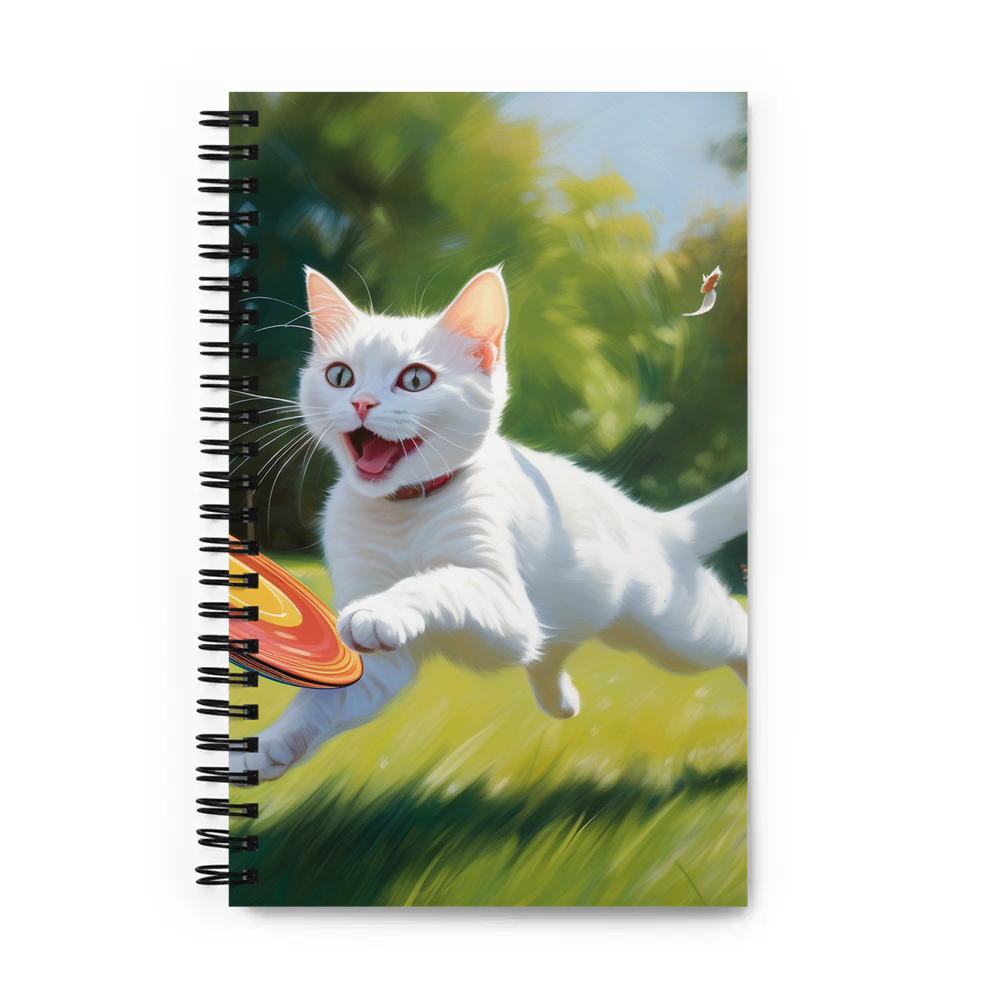 PugMug Custom White Companion Cat Spiral Notebook