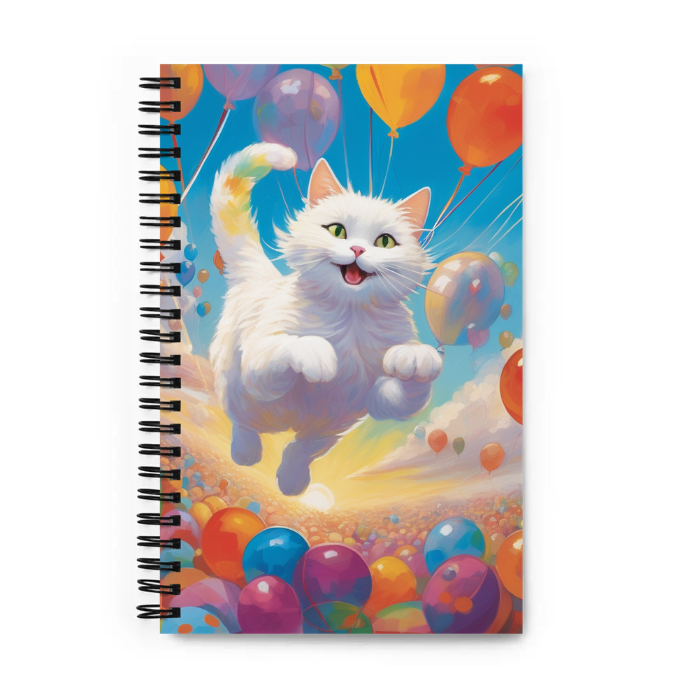 PugMug Custom White Companion Cat Spiral Notebook