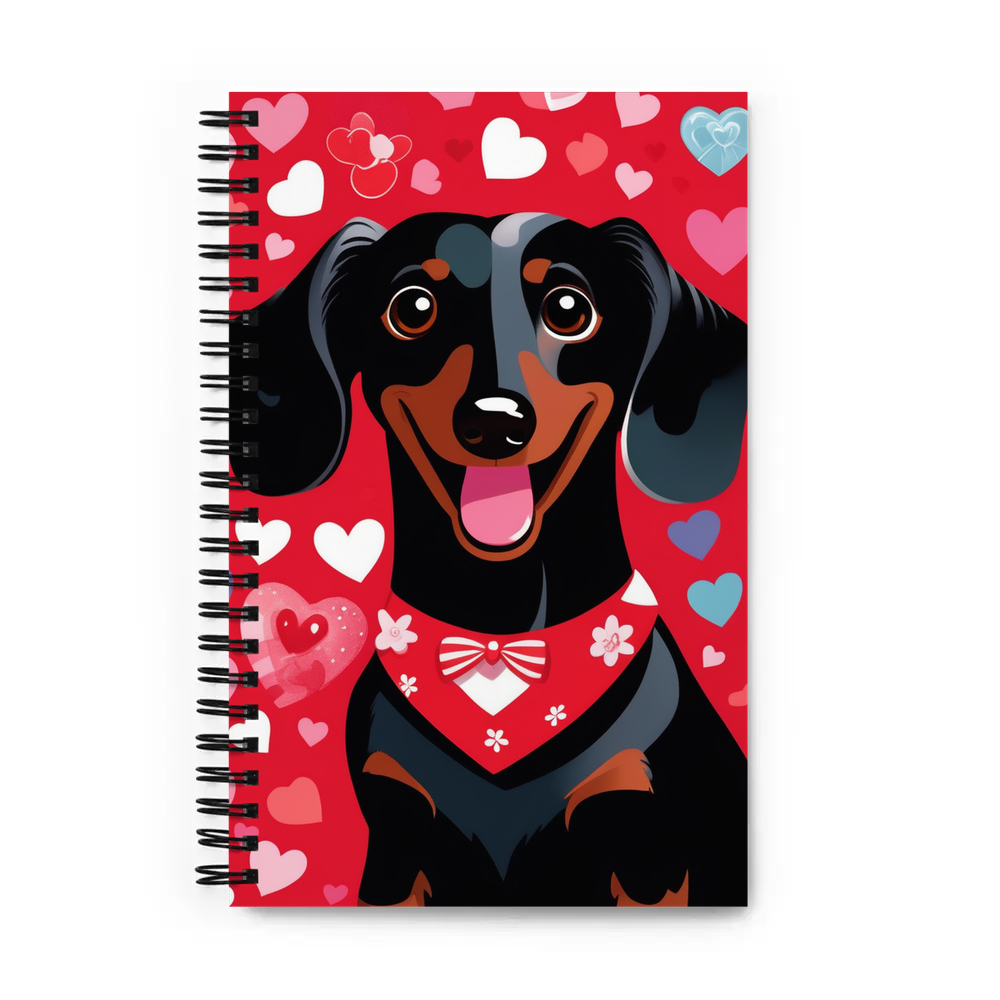 PugMug Custom Black Dachshund Spiral Notebook