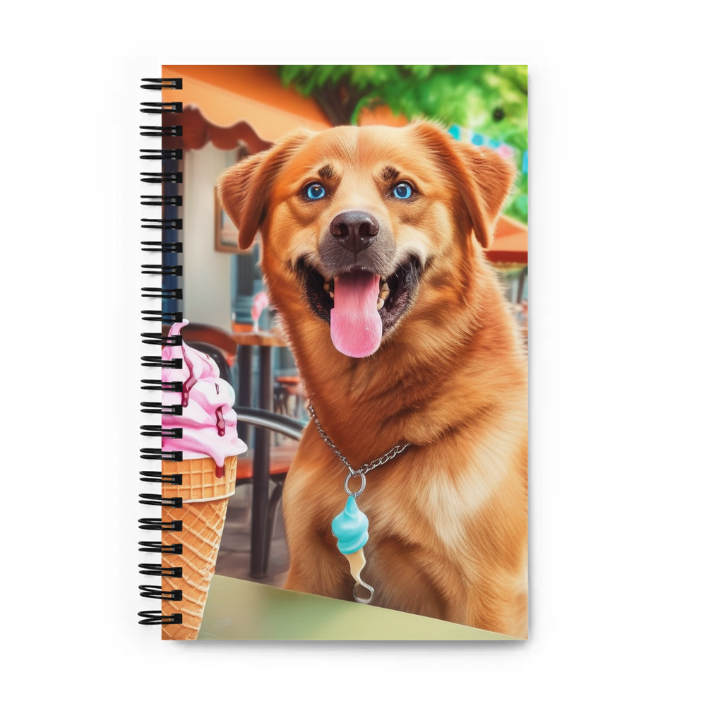 PugMug Custom Blue Spiral Notebook