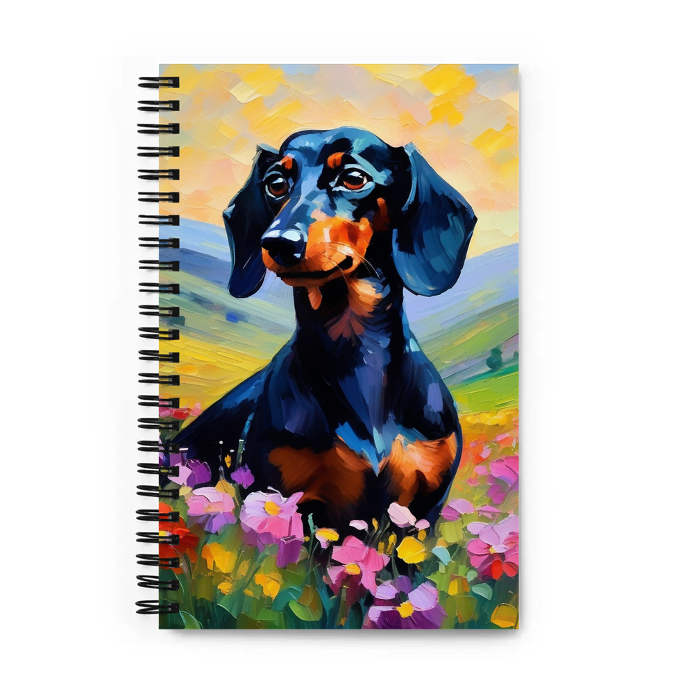 PugMug Custom Black Dachshund Spiral Notebook