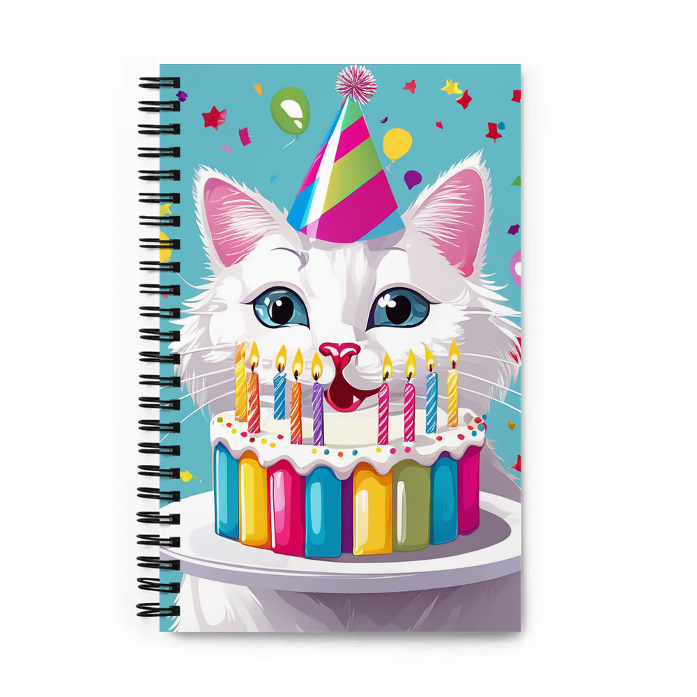PugMug Custom White Companion Cat Spiral Notebook