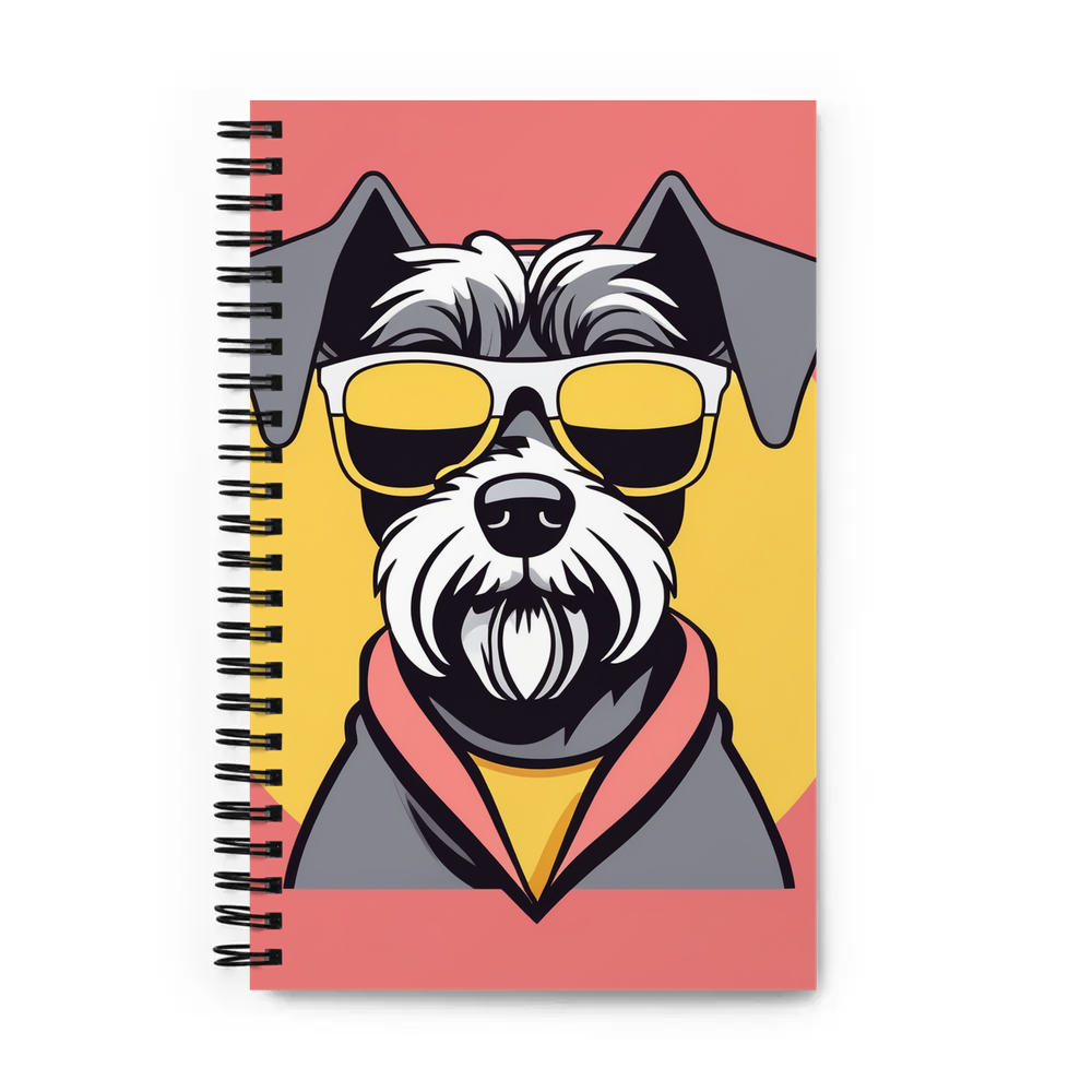 PugMug Custom Miniature Schnauzer Spiral Notebook