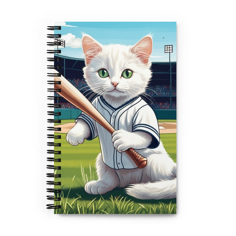 PugMug Custom White Companion Cat Spiral Notebook