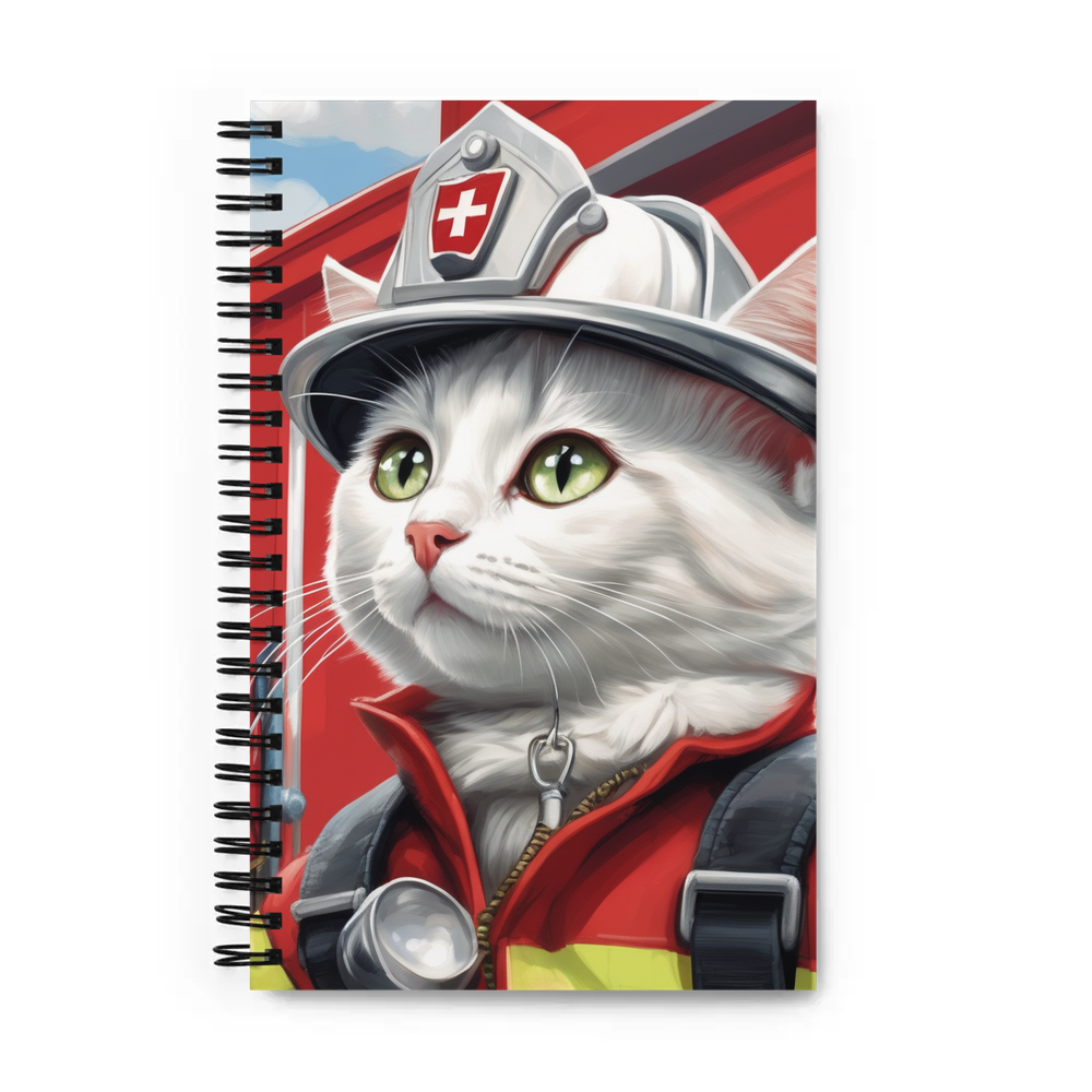PugMug Custom White Companion Cat Spiral Notebook