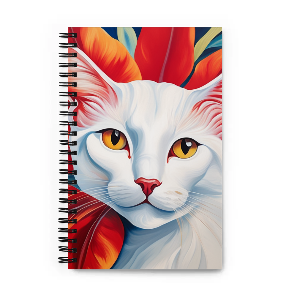 PugMug Custom White Companion Cat Spiral Notebook