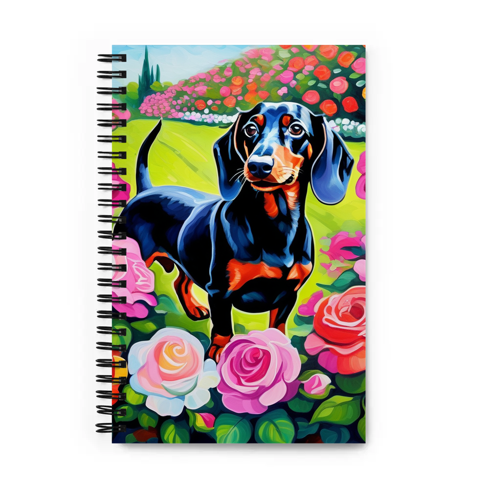 PugMug Custom Black Dachshund Spiral Notebook