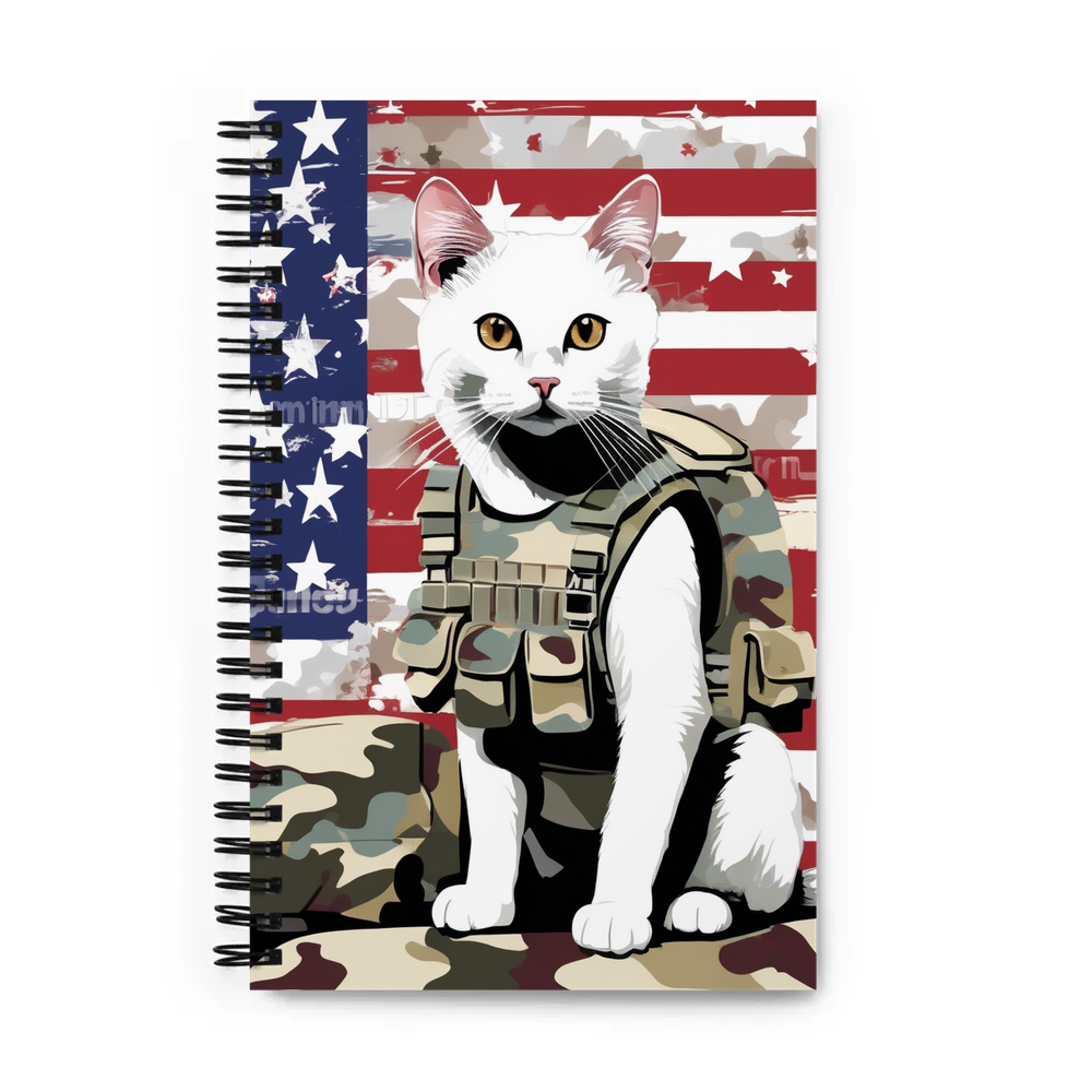 PugMug Custom White Companion Cat Spiral Notebook