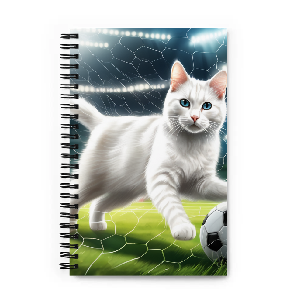 PugMug Custom White Companion Cat Spiral Notebook
