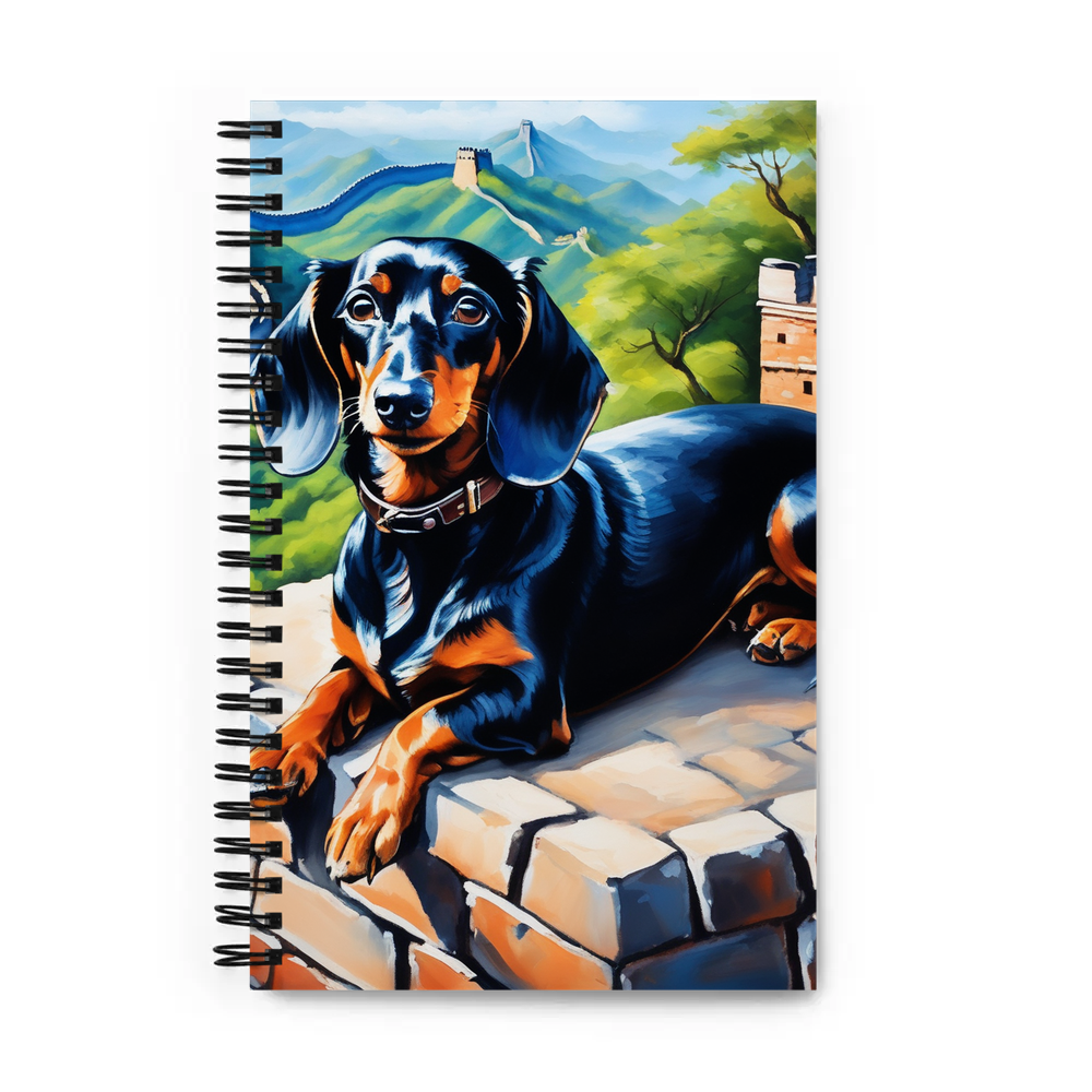 PugMug Custom Black Dachshund Spiral Notebook
