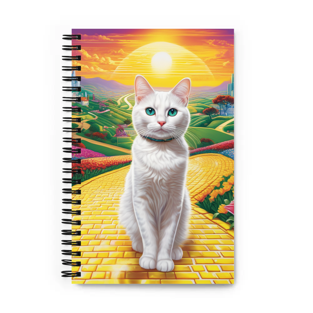 PugMug Custom White Companion Cat Spiral Notebook