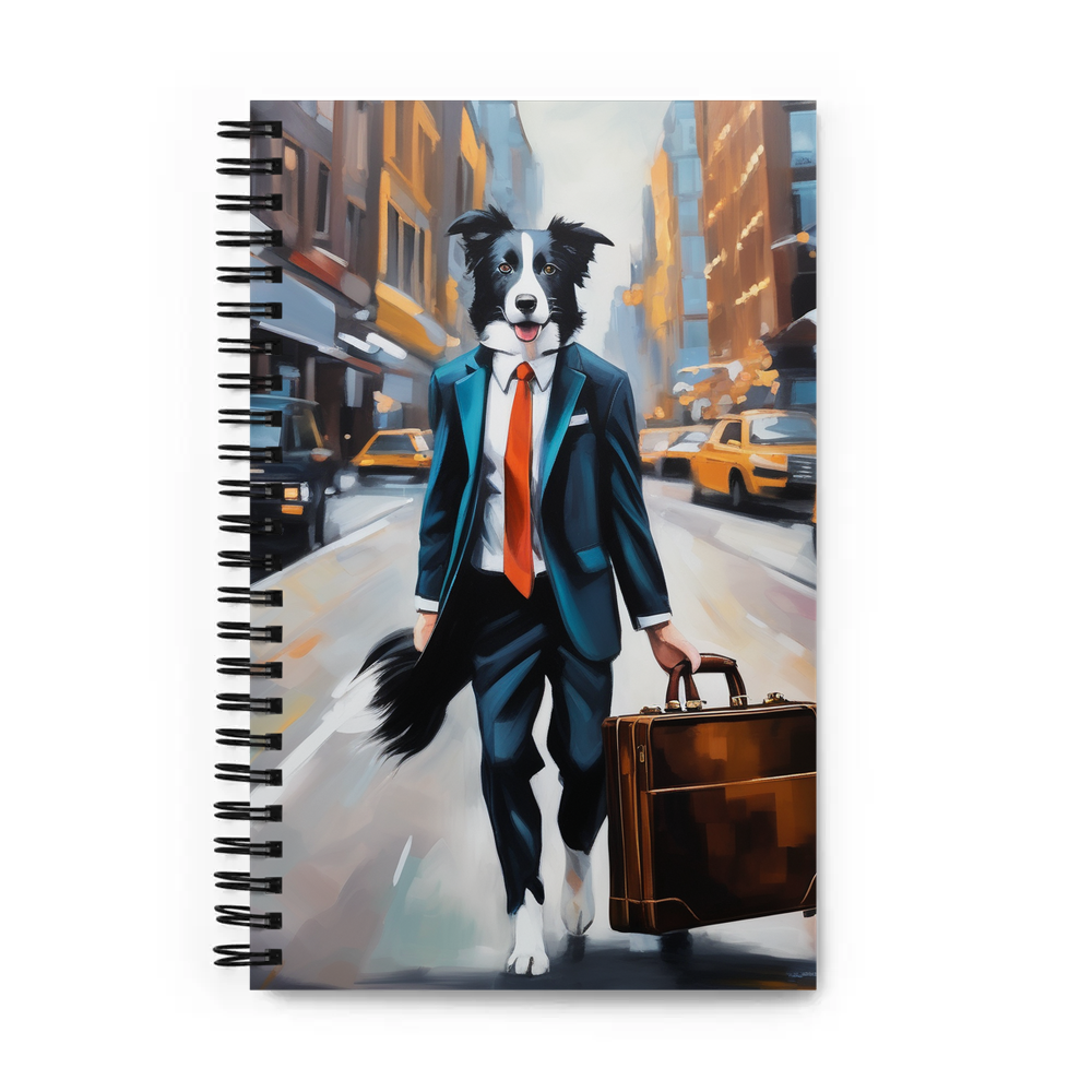 PugMug Custom Border Collie Spiral Notebook