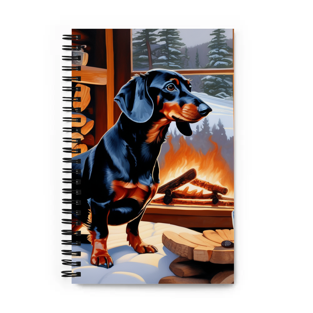 PugMug Custom Black Dachshund Spiral Notebook