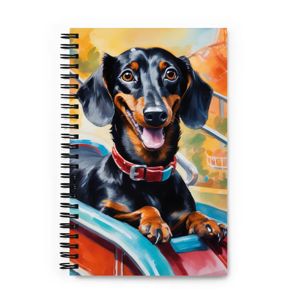 PugMug Custom Black Dachshund Spiral Notebook