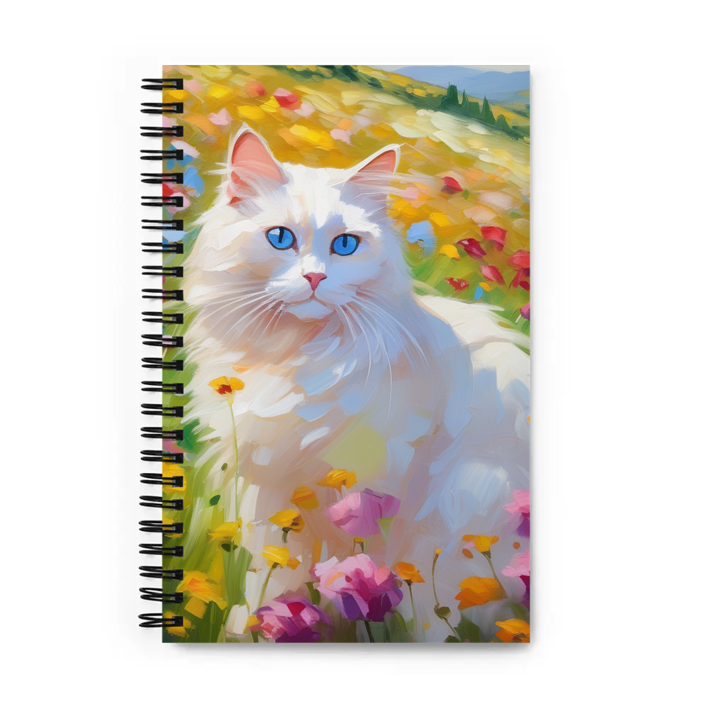 PugMug Custom White Ragdoll Cat Spiral Notebook