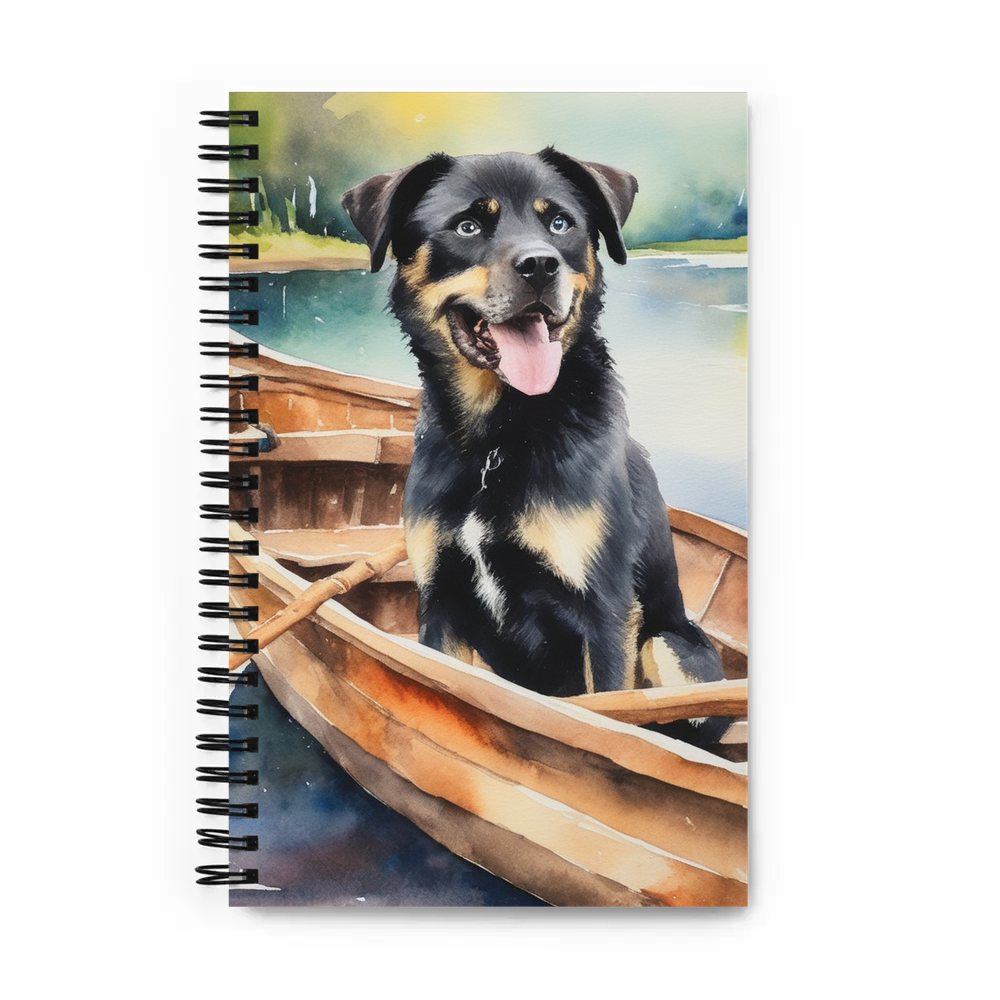 PugMug Custom Blue Spiral Notebook