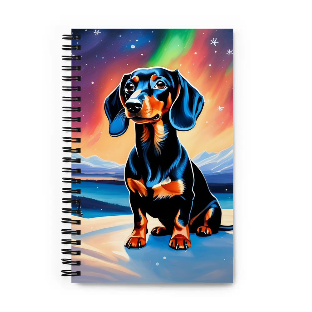 PugMug Custom Black Dachshund Spiral Notebook