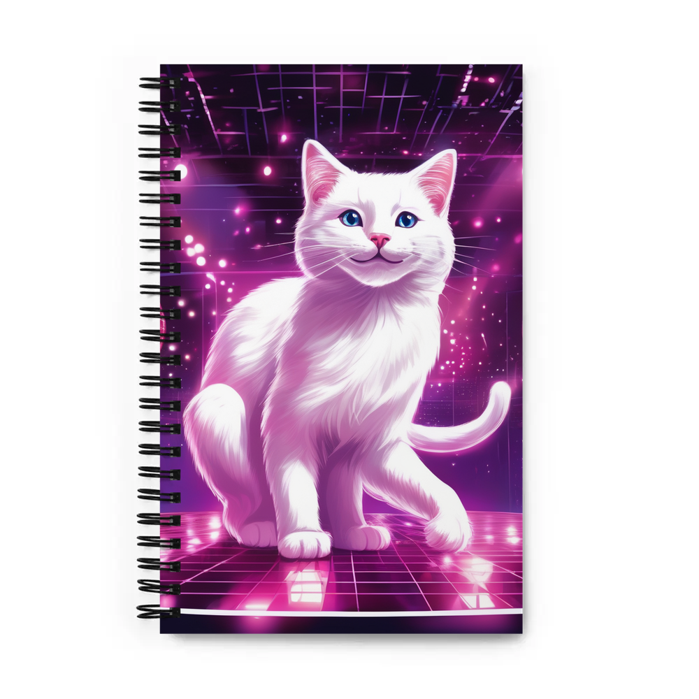 PugMug Custom White Companion Cat Spiral Notebook