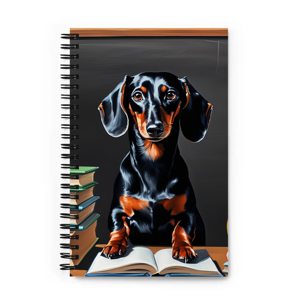 PugMug Custom Black Dachshund Spiral Notebook