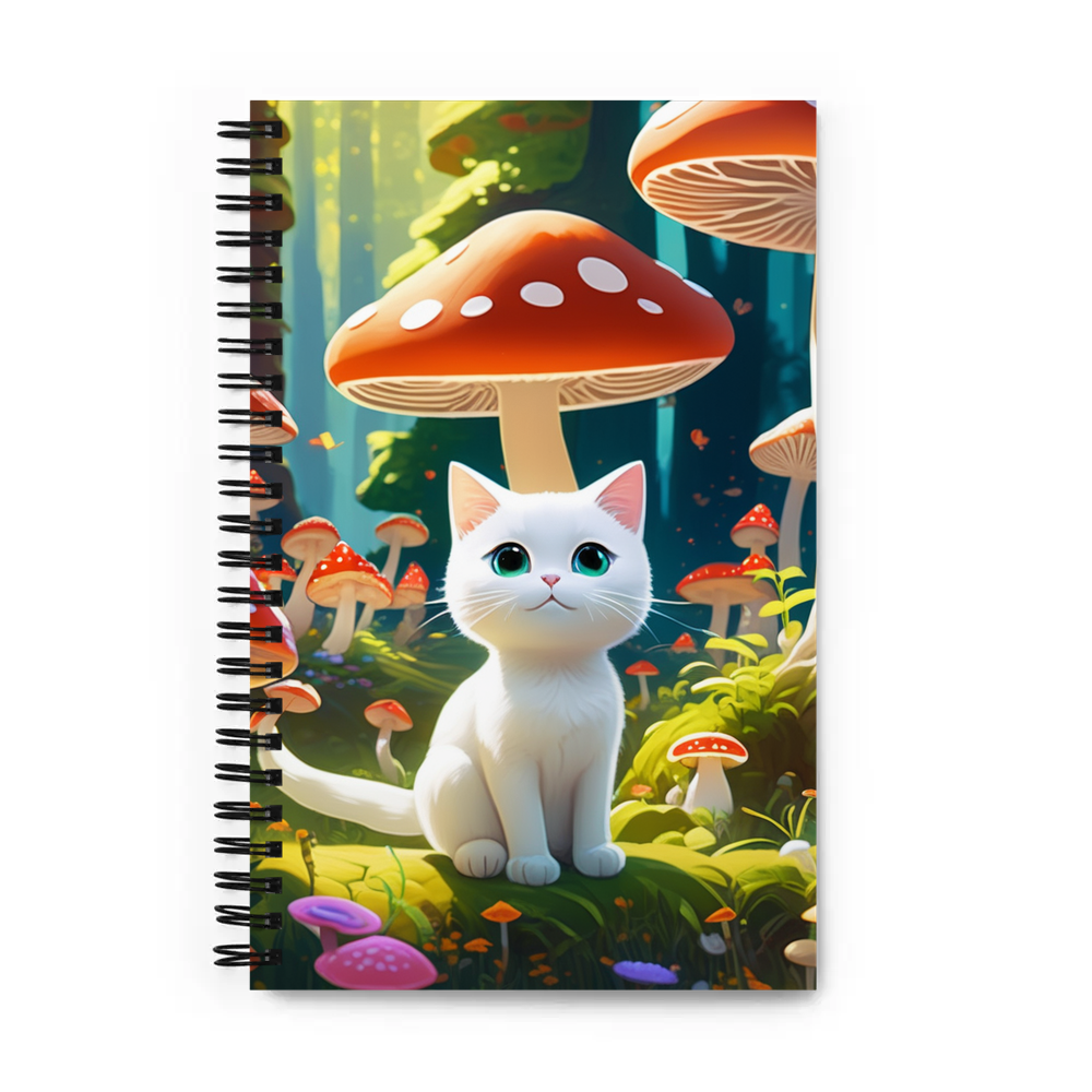 PugMug Custom White Companion Cat Spiral Notebook