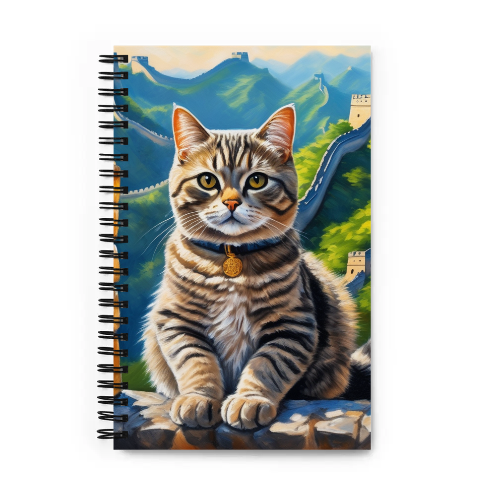 PugMug Custom Tabby British Shorthair Cat Spiral Notebook