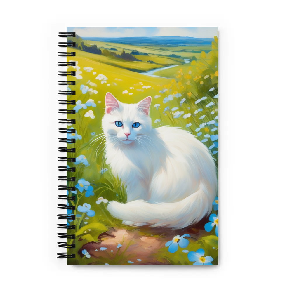 PugMug Custom White Companion Cat Spiral Notebook