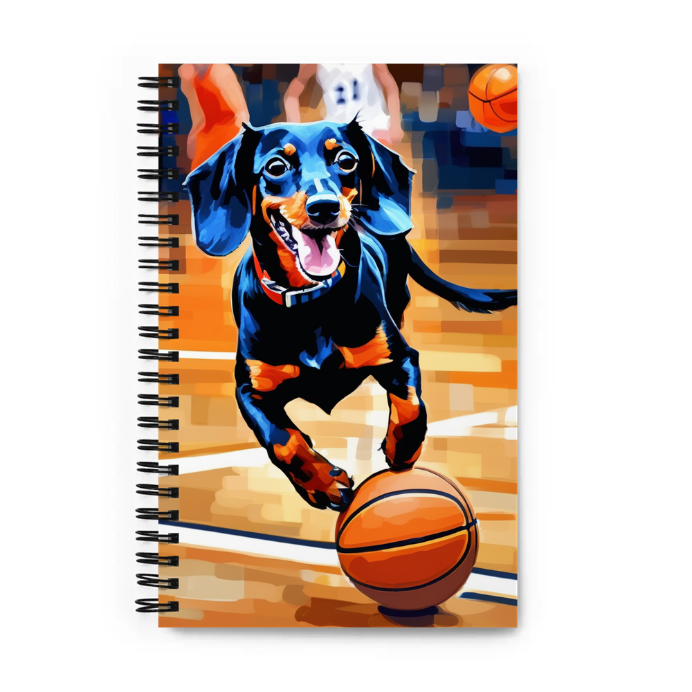 PugMug Custom Black Dachshund Spiral Notebook