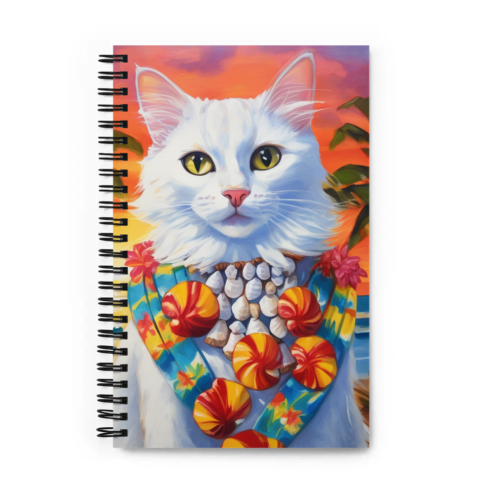 PugMug Custom White Companion Cat Spiral Notebook