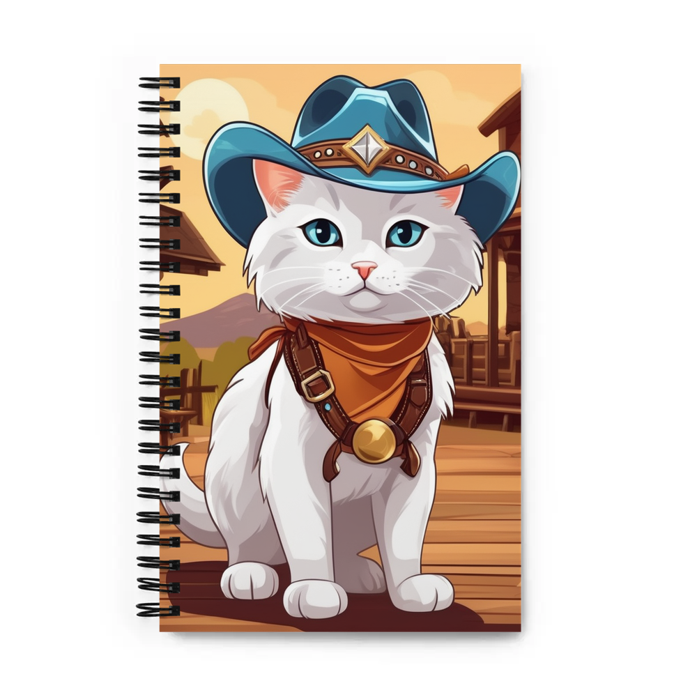 PugMug Custom White Companion Cat Spiral Notebook